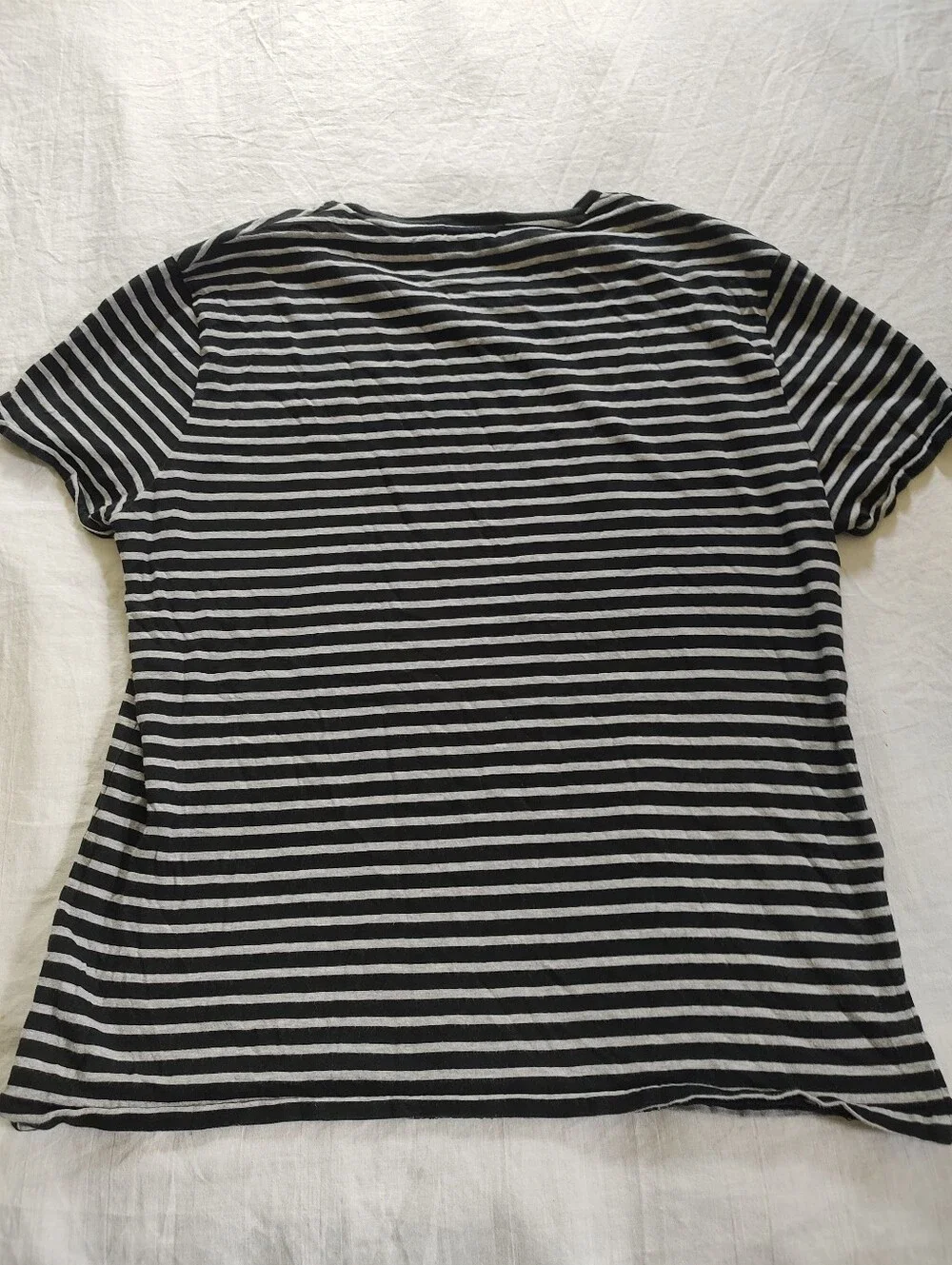 Polo by Ralph Lauren Men's Black  White Stripe Crewneck T-Shirt
